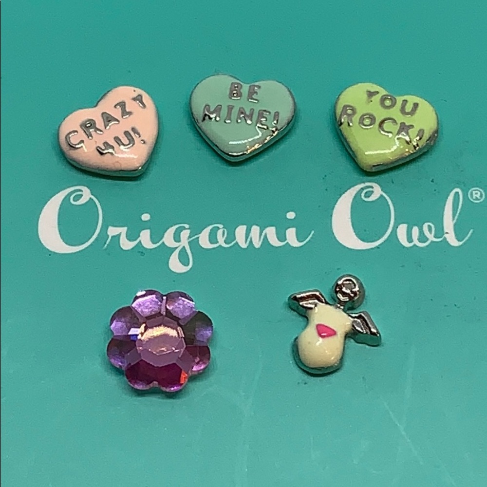 Origami Owl Valentine Charm Set